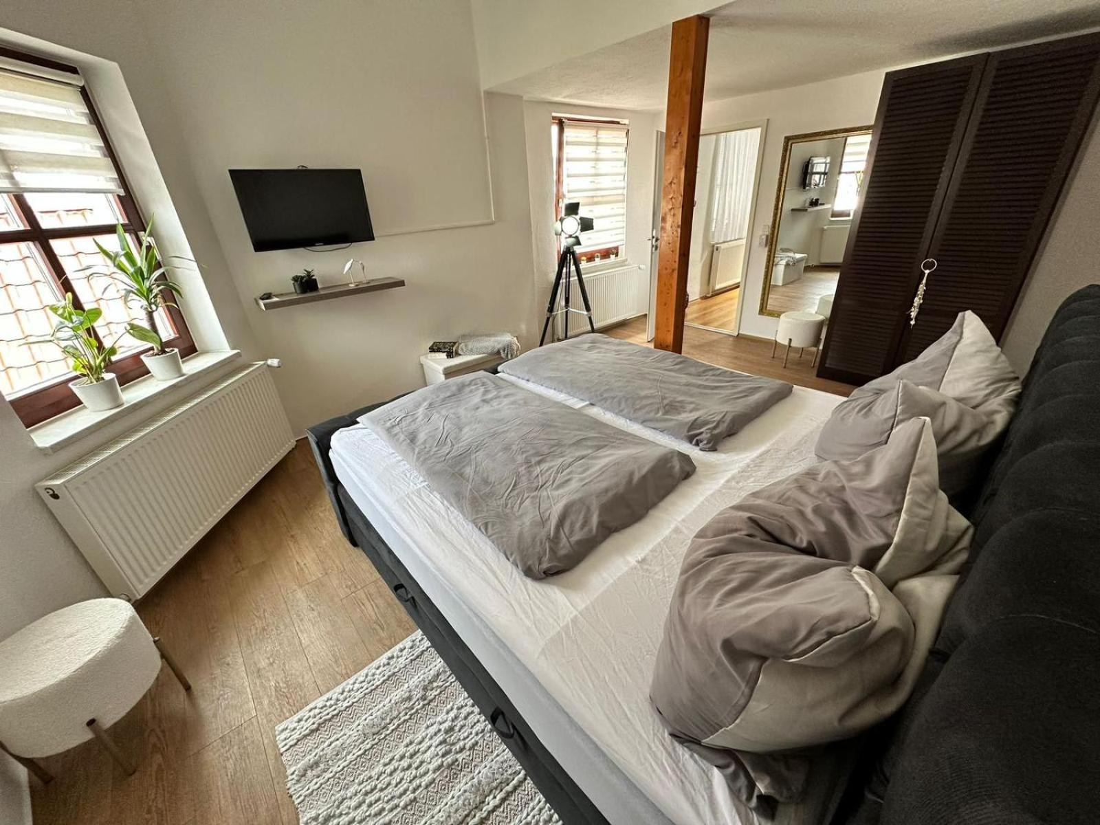 רוסטוק Ferienwohnung Am Strom מראה חיצוני תמונה